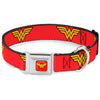 Buckle-Down DC Wonder Woman Logo Red Seatbelt Buckle Dog Collar