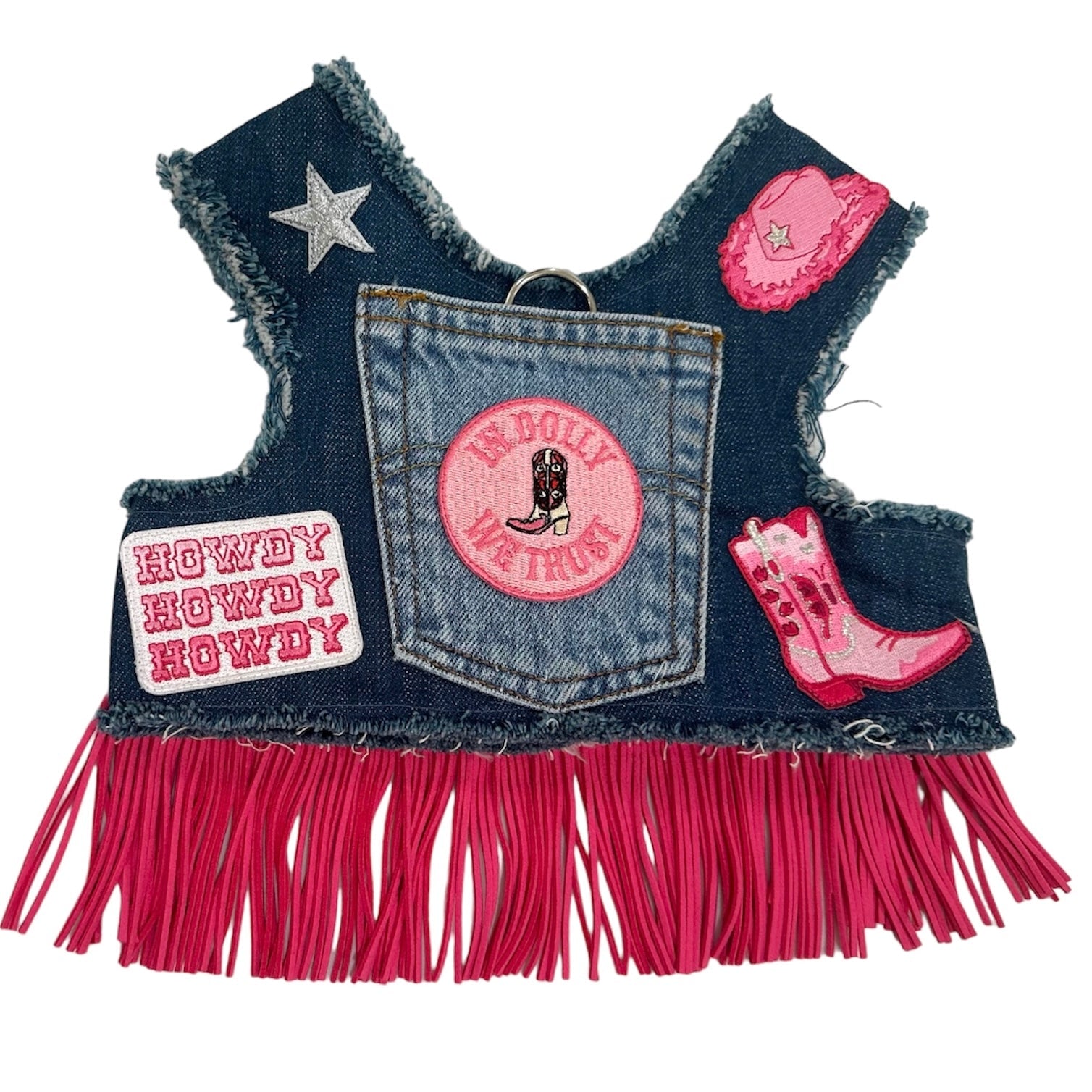 Heads or Tails Pup Dolly Denim Dog Harness