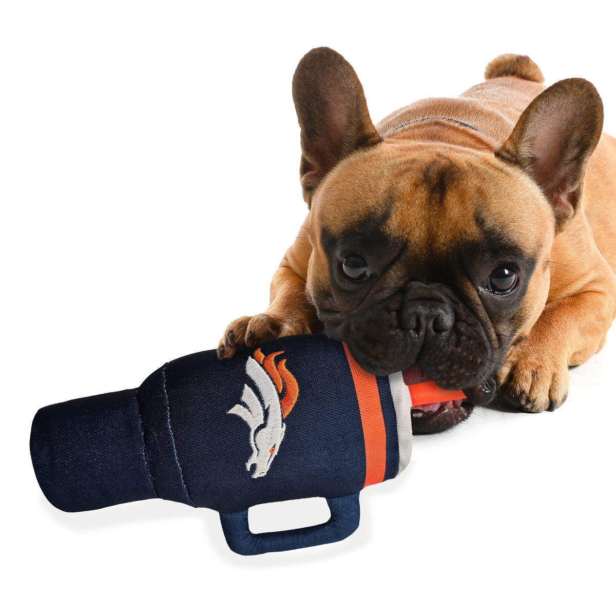 NFL Denver Broncos Nylon Tumbler Dog Toy