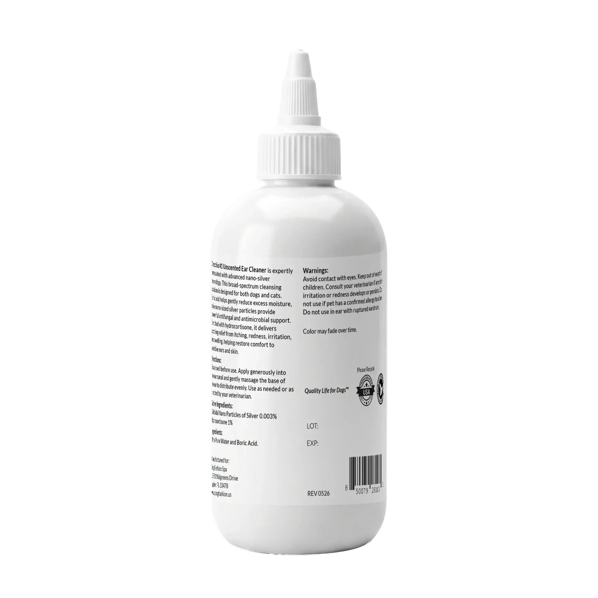 Dog Fashion Spa Orecchio #1 Unscented Ear Cleaner 8oz