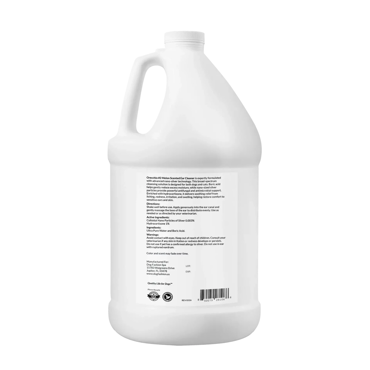 Dog Fashion Spa Orecchio #2 Melon Scented Ear Cleaner Gallon