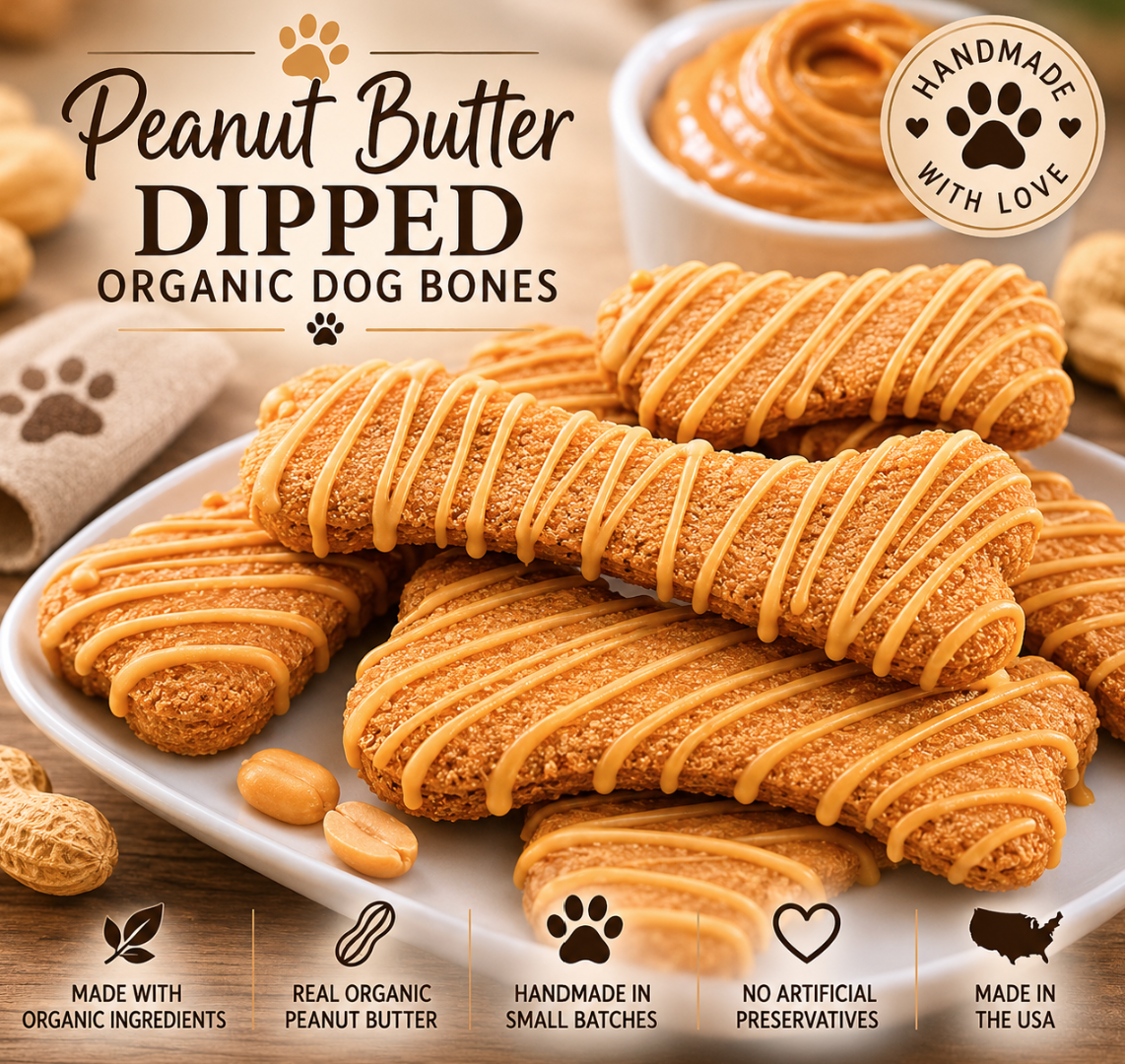 PAWsitively Organic Peanut Butter Dipped Dog Bones