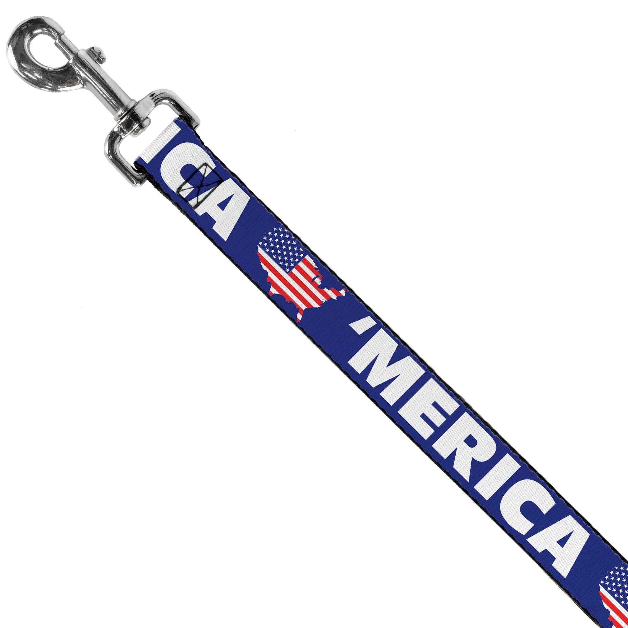 Dog Leash - MERICA/USA Silhouette Blue/White/US Flag
