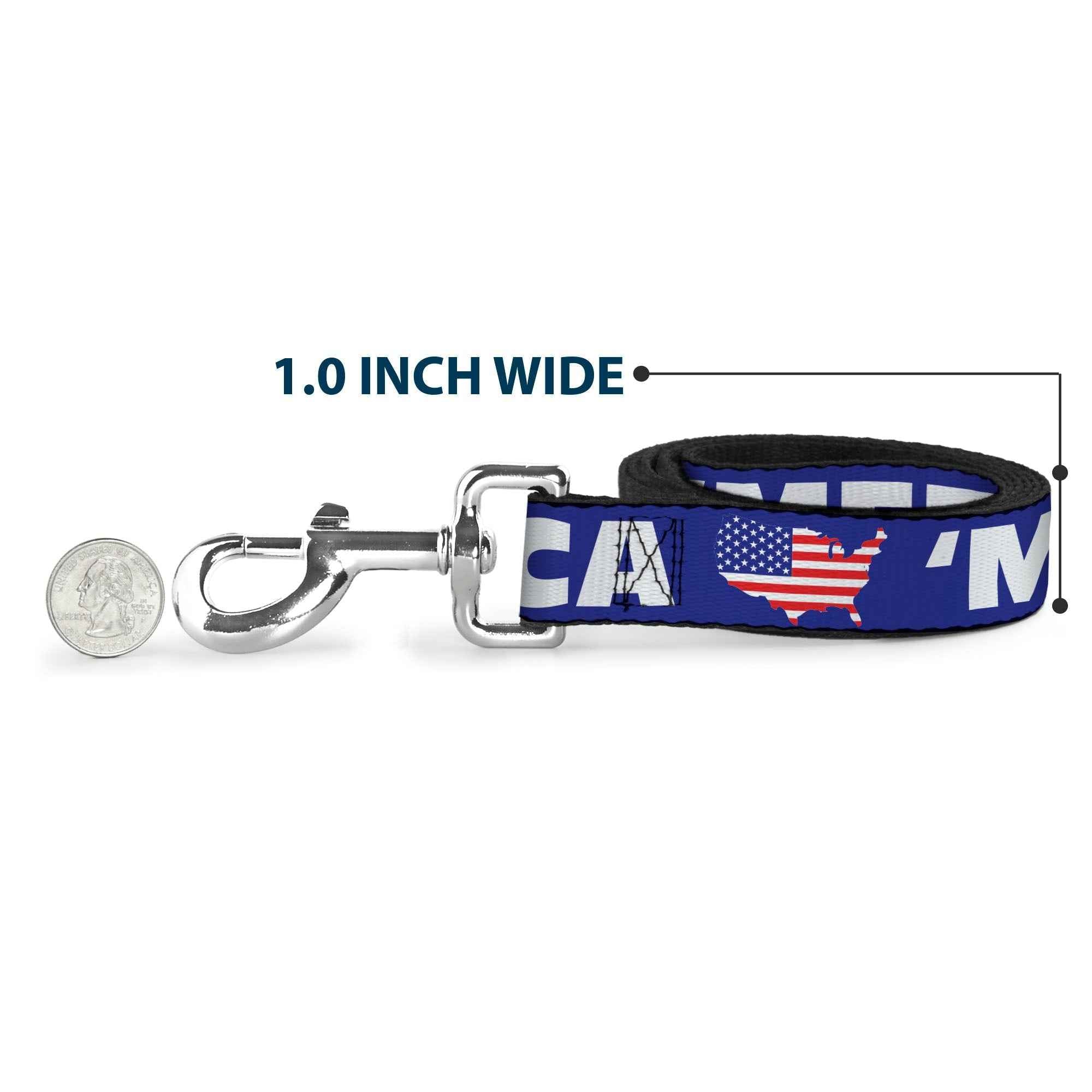 Dog Leash - MERICA/USA Silhouette Blue/White/US Flag