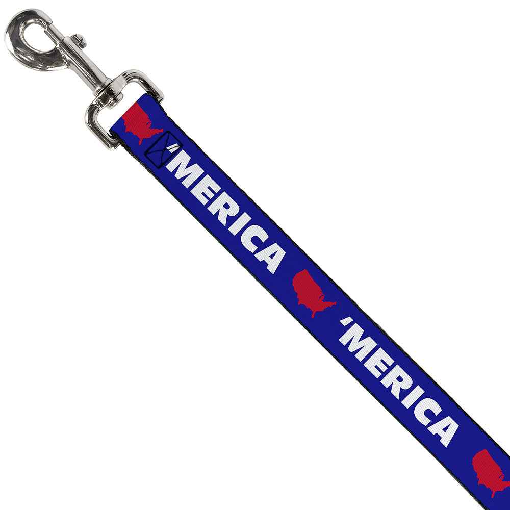 Dog Leash - MERICA/USA Silhouette Blue/White/Red