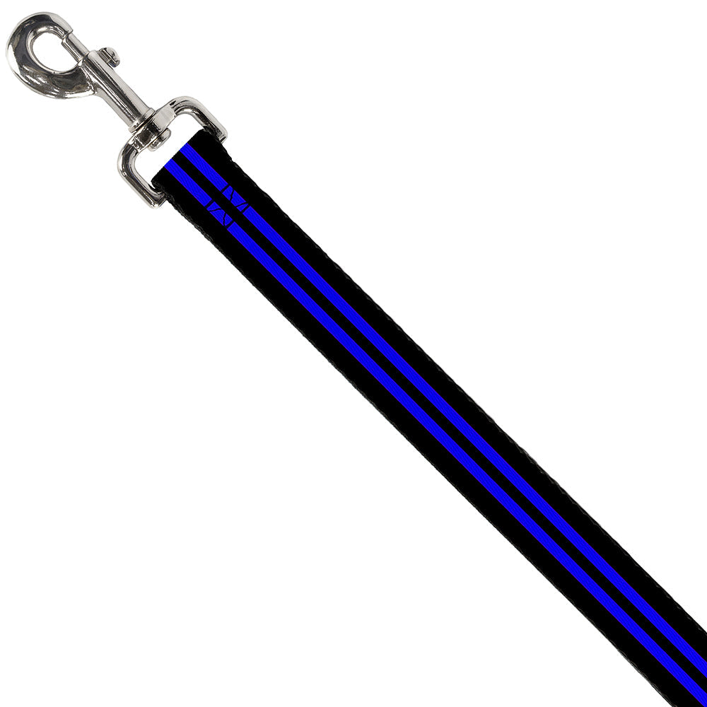 Dog Leash - Stripe Black/Blue - HT Animal Supply