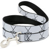 Dog Leash - Hockey Sticks and Puck White/Black