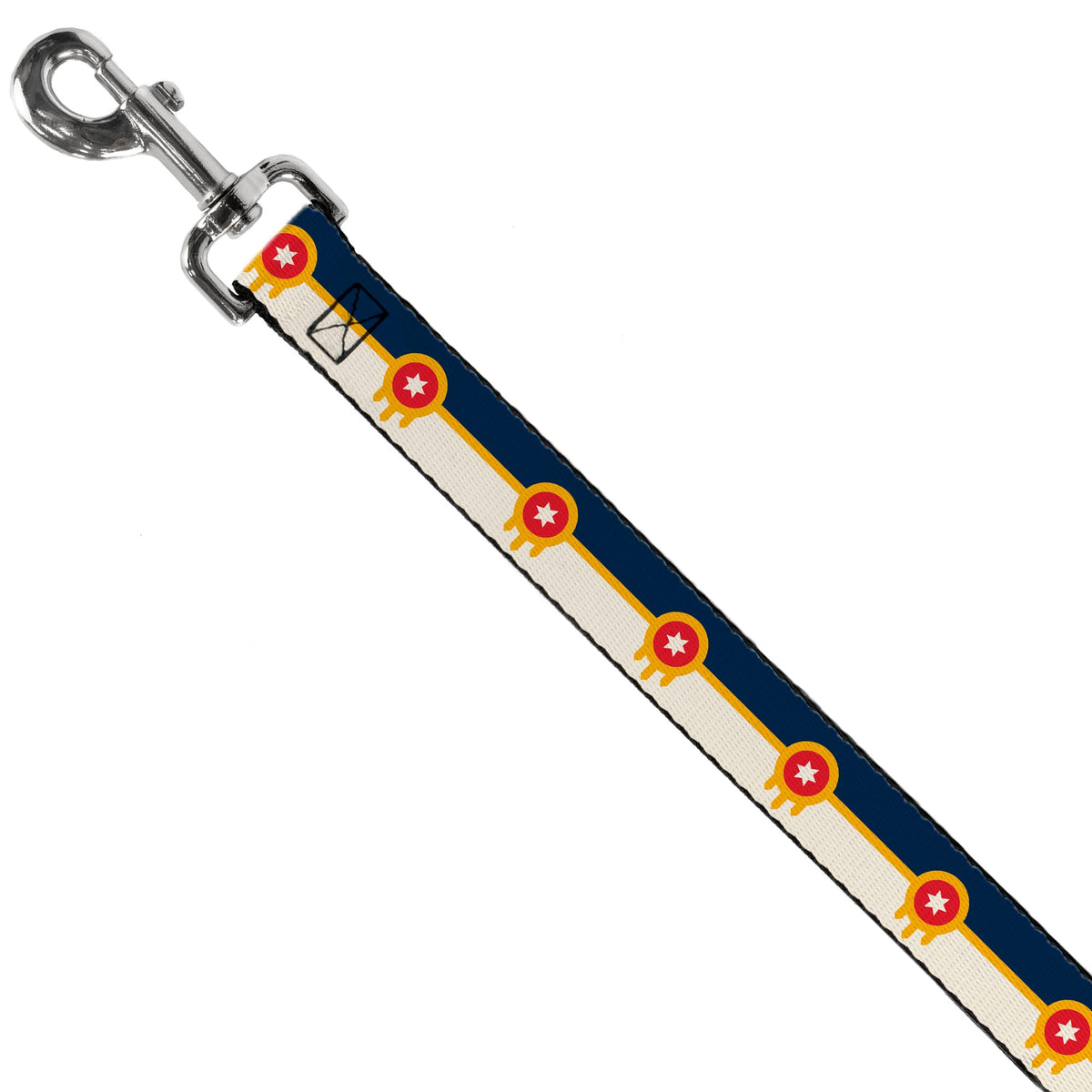 Dog Leash - Tulsa Oklahoma City Flag Navy Blue/Gold/Red/Beige - HT Animal Supply