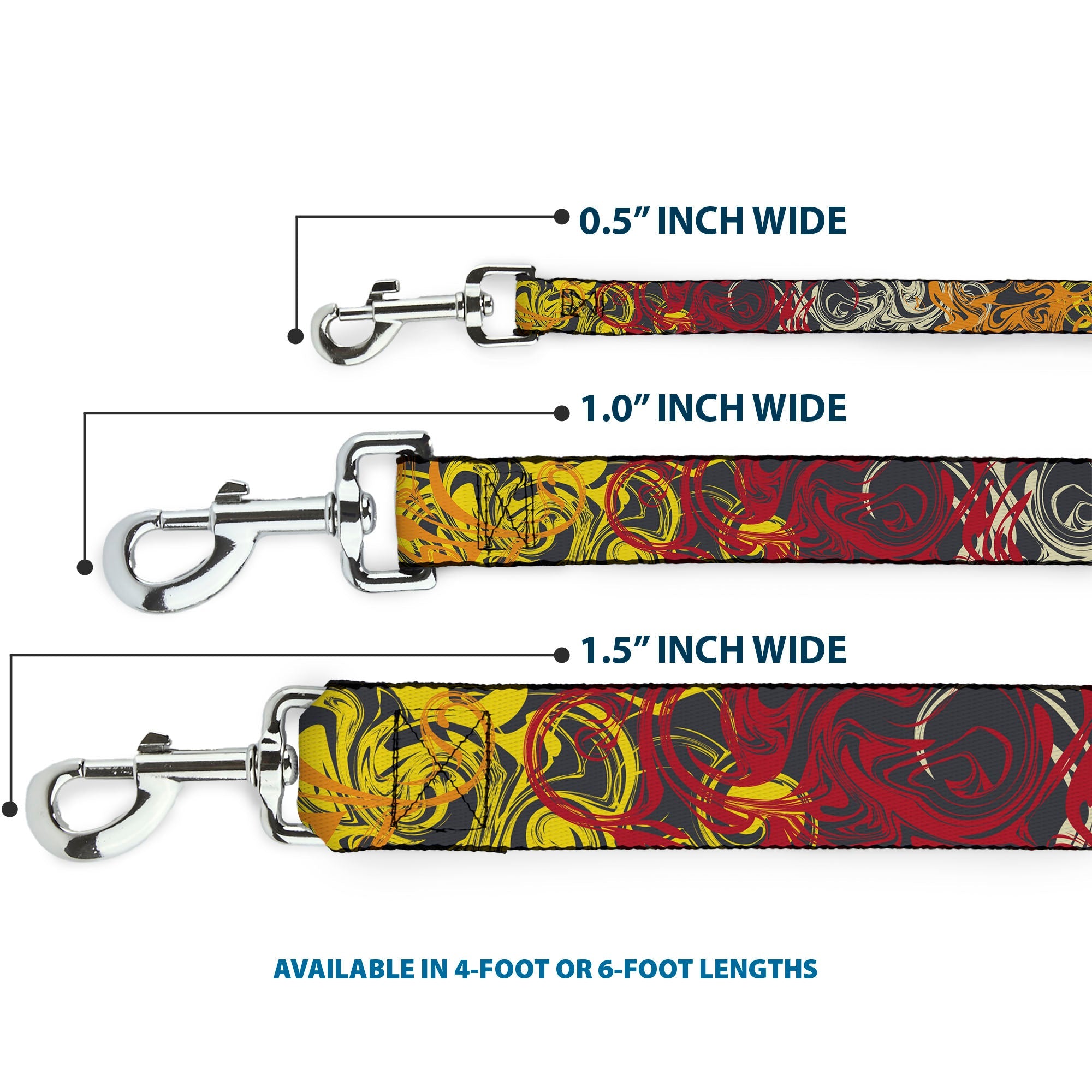 Dog Leash - Swirl Mix Gray/Multi Color - HT Animal Supply