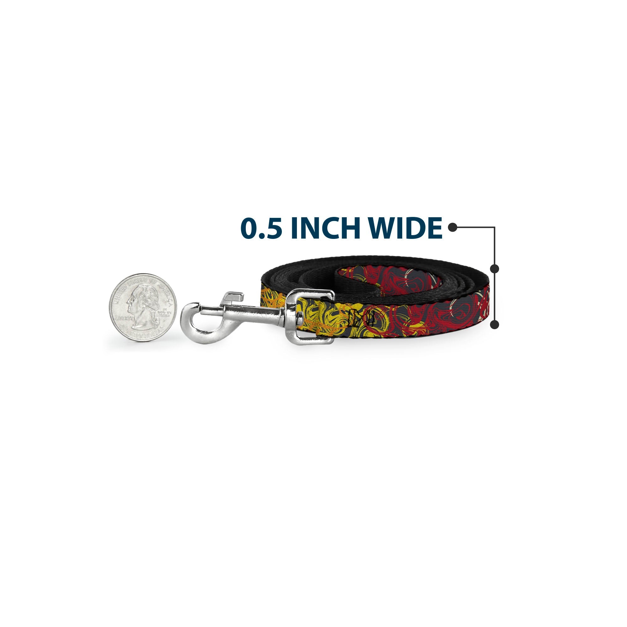Dog Leash - Swirl Mix Gray/Multi Color - HT Animal Supply