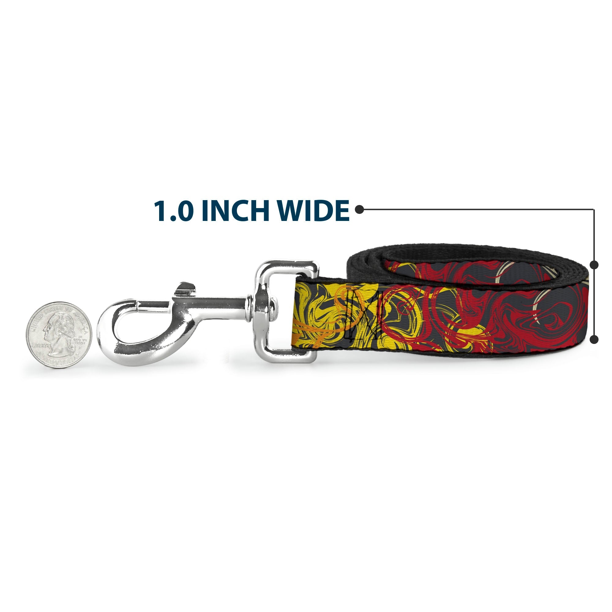 Dog Leash - Swirl Mix Gray/Multi Color - HT Animal Supply