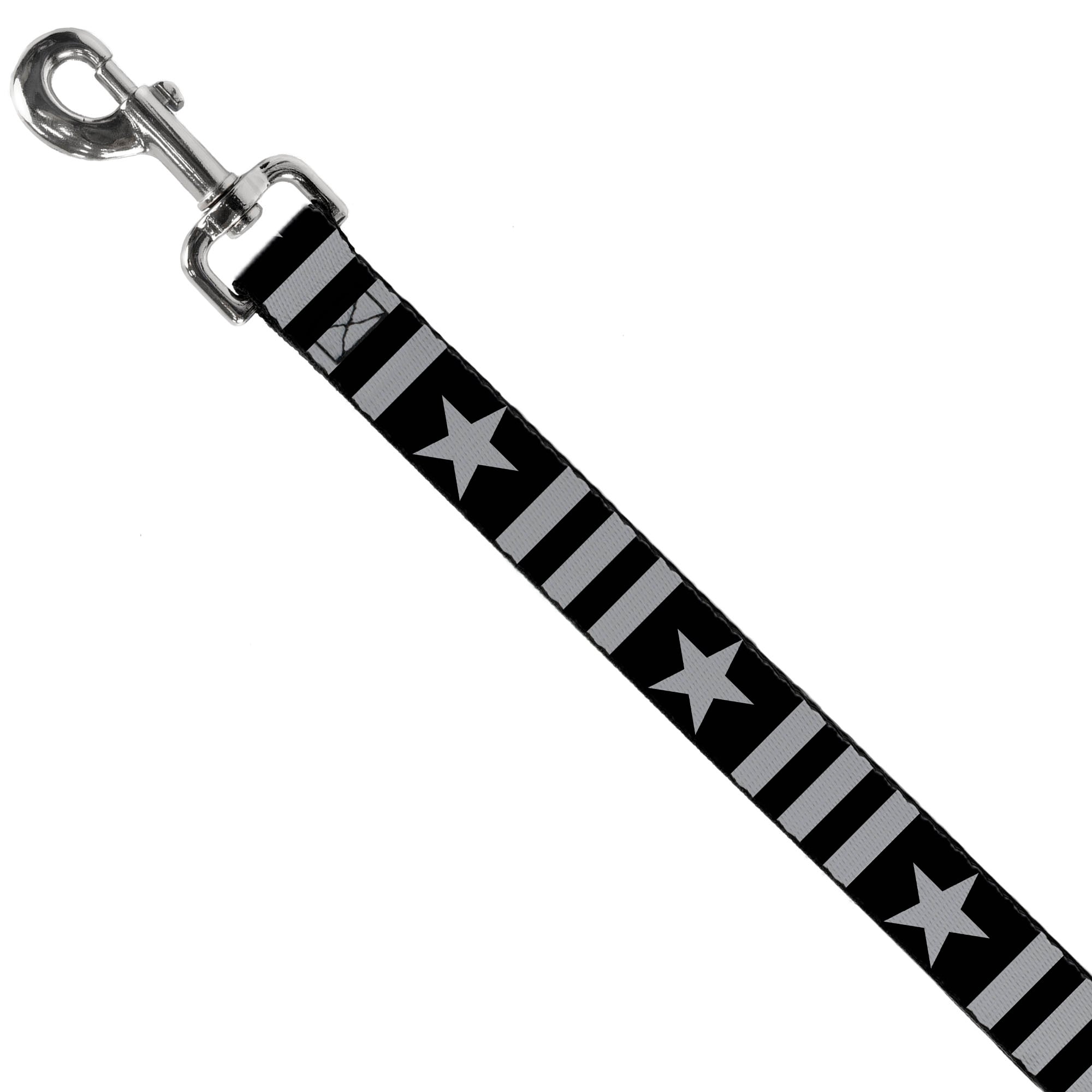 Dog Leash - Star and Three Stripes Black/Gray