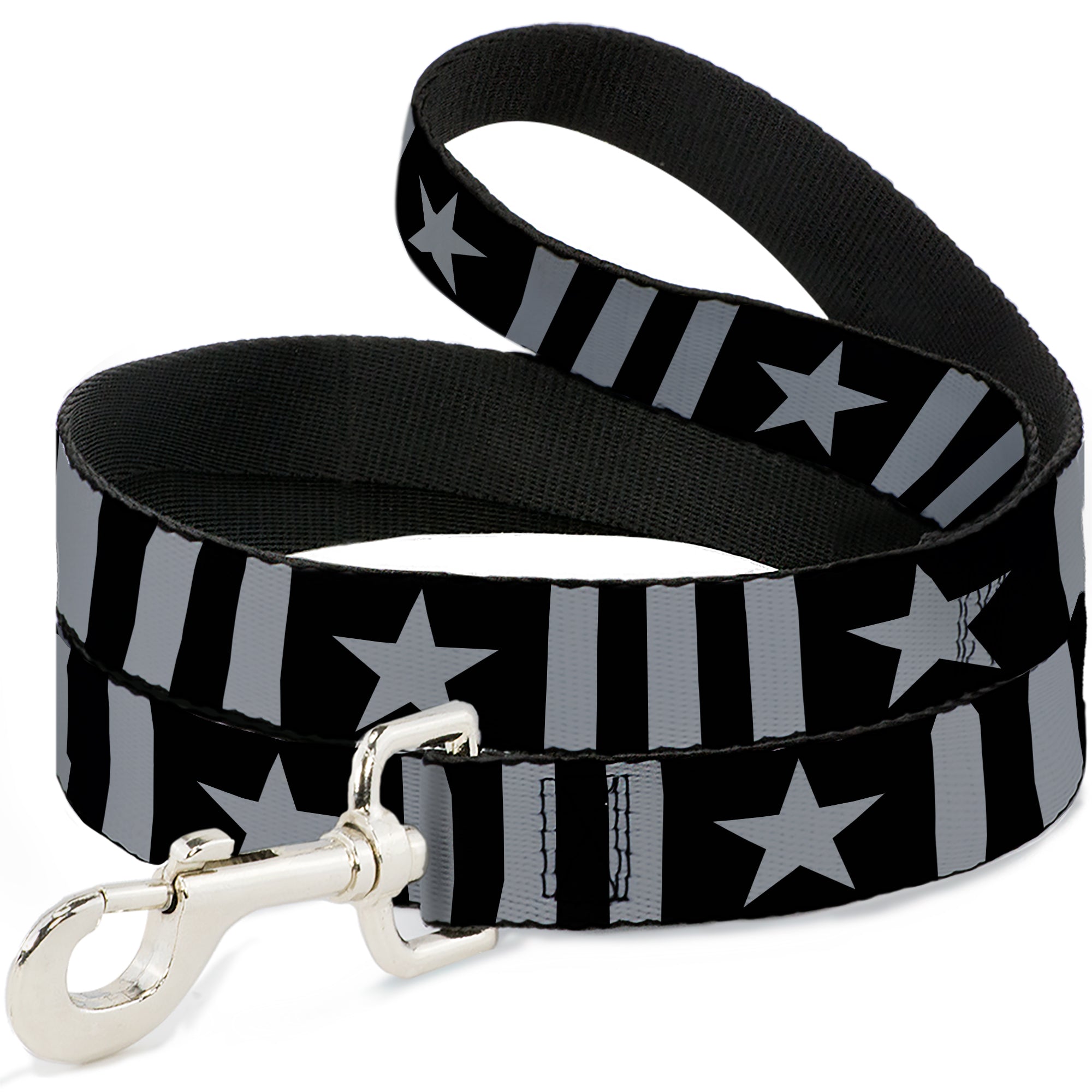 Dog Leash - Star and Three Stripes Black/Gray - HT Animal Supply