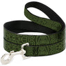Dog Leash - Avatar Last Airbender Earth Element Symbol Black/Olive Green