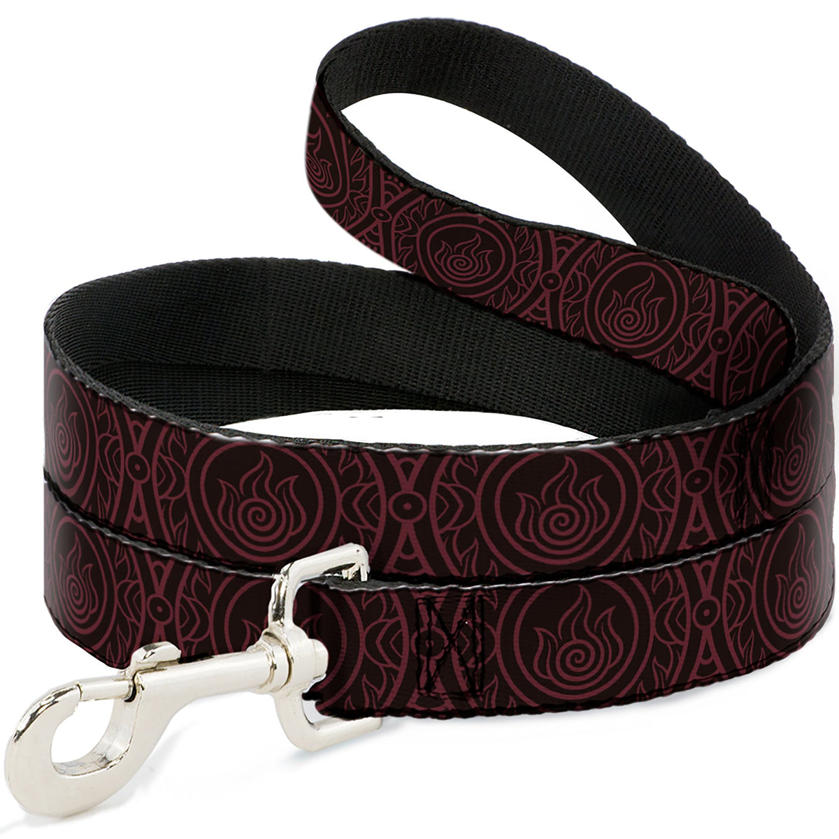 Dog Leash - Avatar Last Airbender Fire Element Symbol Black/Red - HT Animal Supply