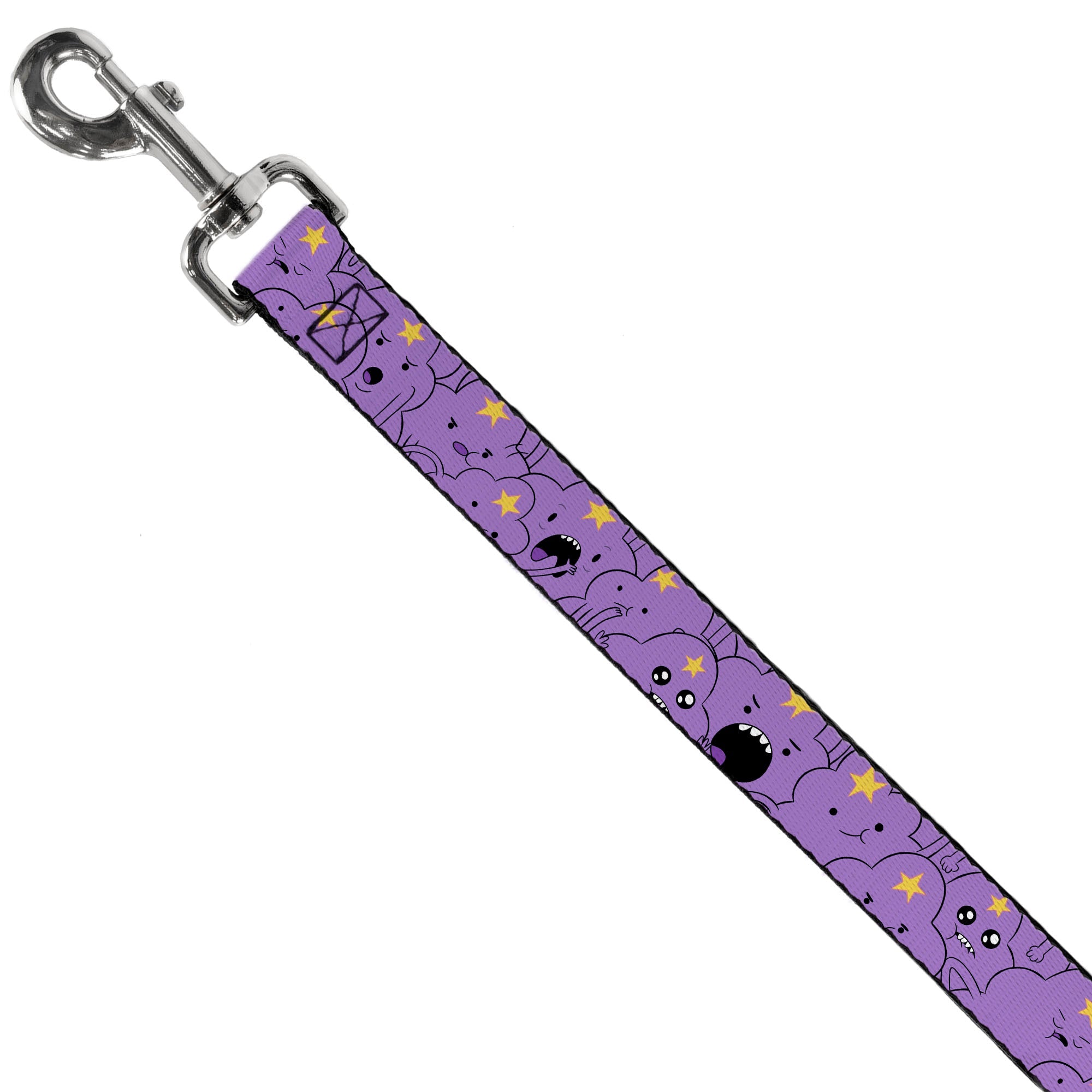 Dog Leash - Adventure Time Lumpy Space Princess Expressions Stacked Lavender - HT Animal Supply