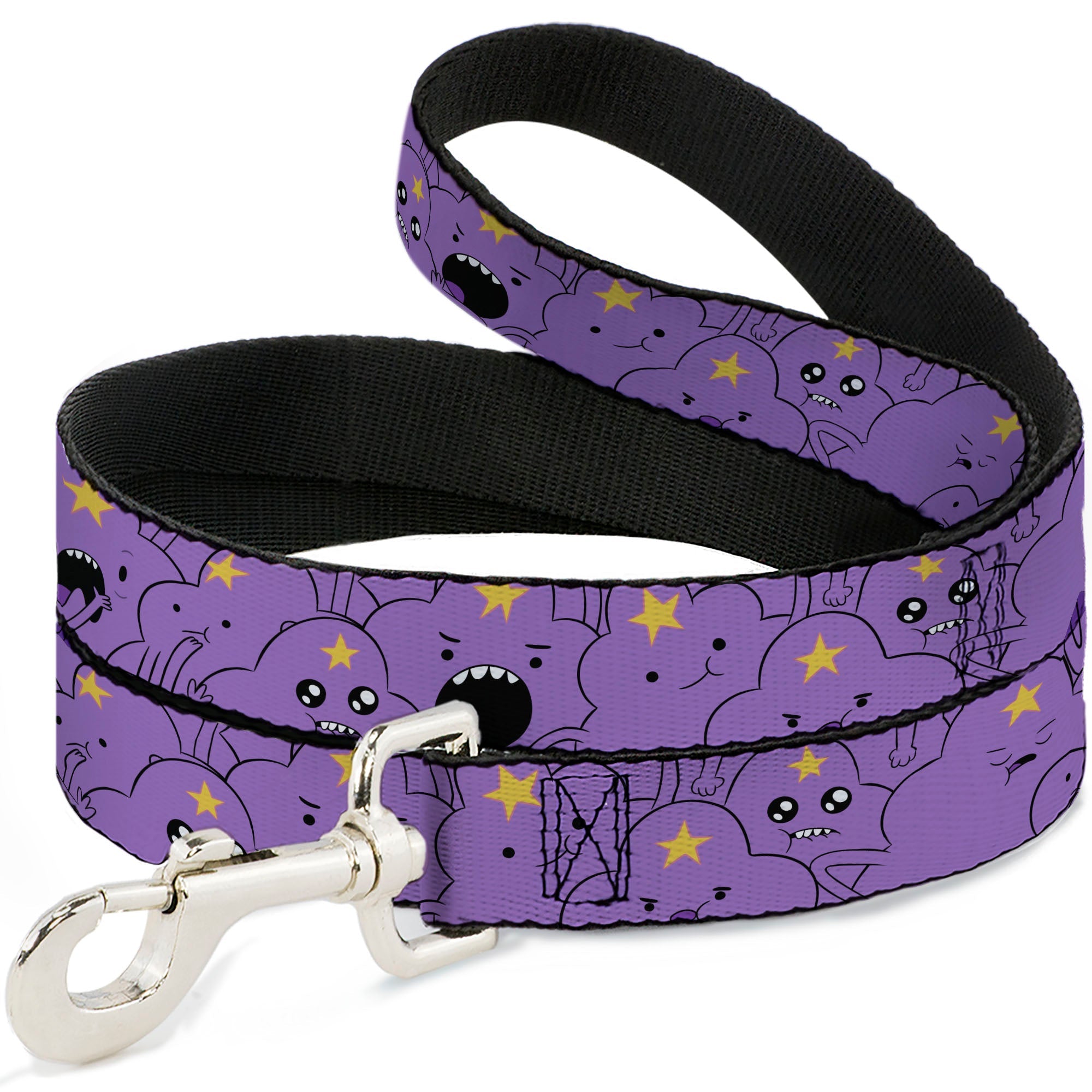 Dog Leash - Adventure Time Lumpy Space Princess Expressions Stacked Lavender - HT Animal Supply