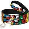 Buckle-Down Marvel Superhero Comic Blocks Dog Leash