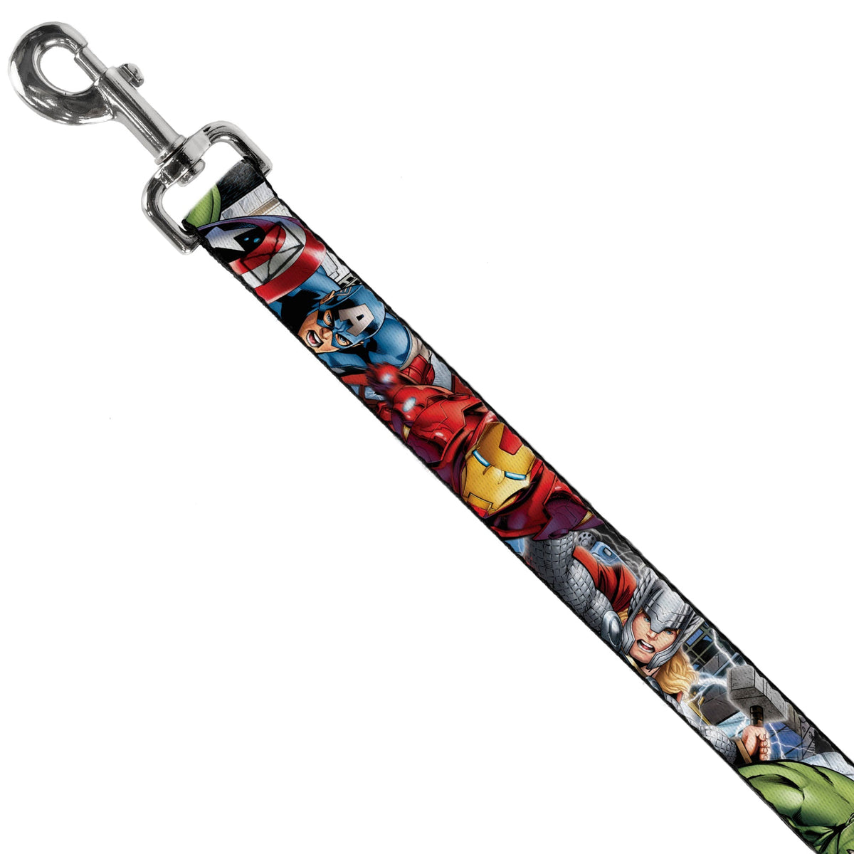 Dog Leash - Marvel Avengers 4-Superhero Poses CLOSE-UP 