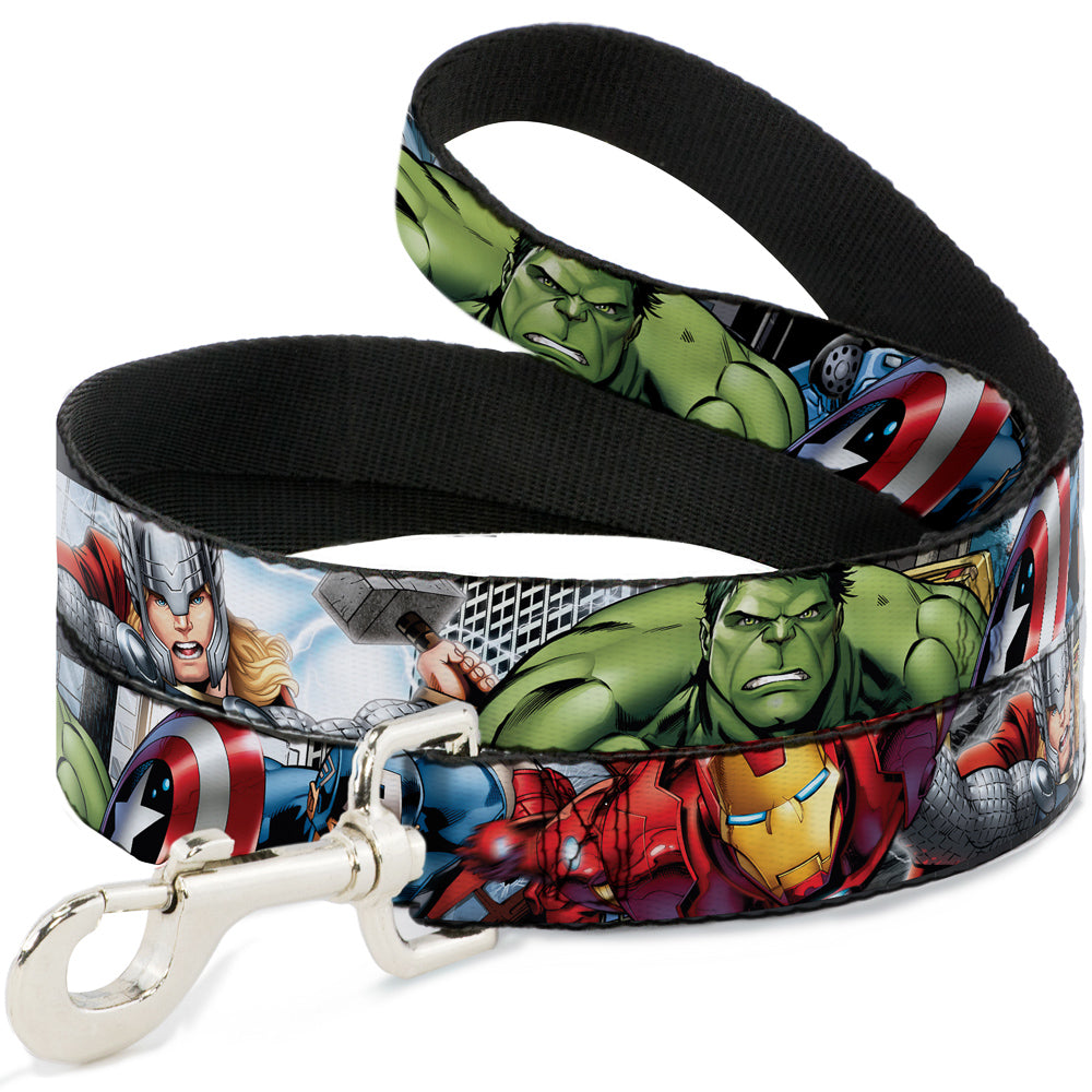 Dog Leash - Marvel Avengers 4-Superhero Poses CLOSE-UP 