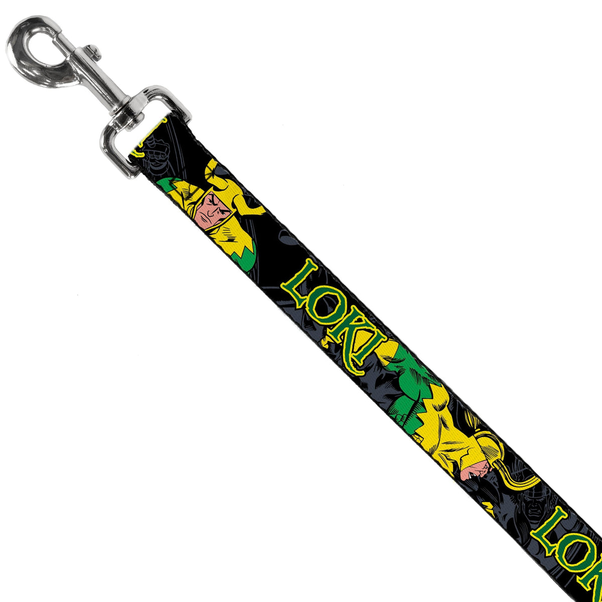 Dog Leash - LOKI in Action Black/Gray/Yellow/Green 