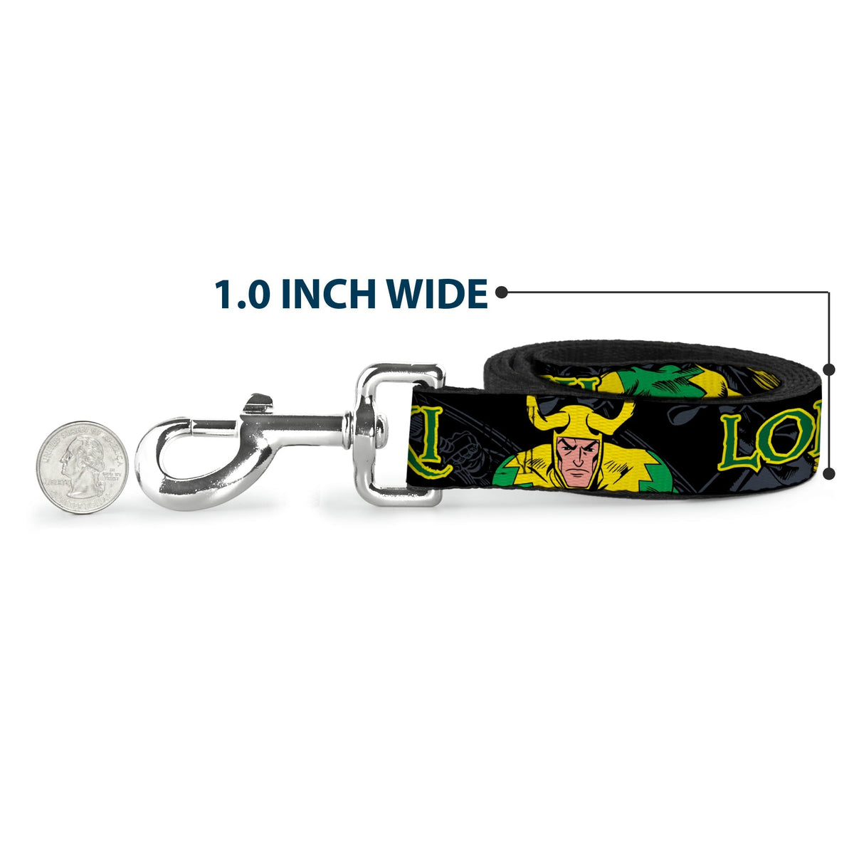 Dog Leash - LOKI in Action Black/Gray/Yellow/Green 