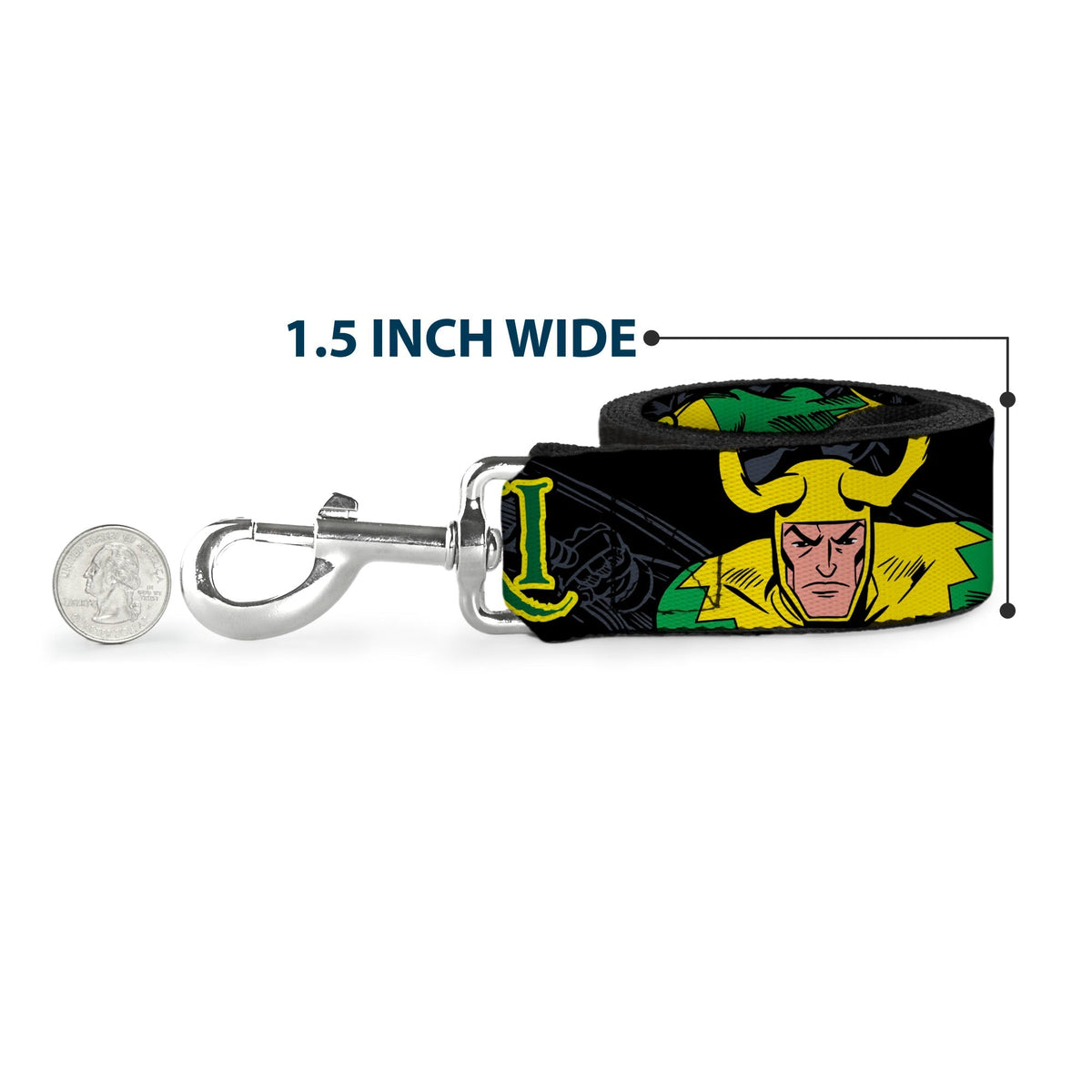 Dog Leash - LOKI in Action Black/Gray/Yellow/Green 