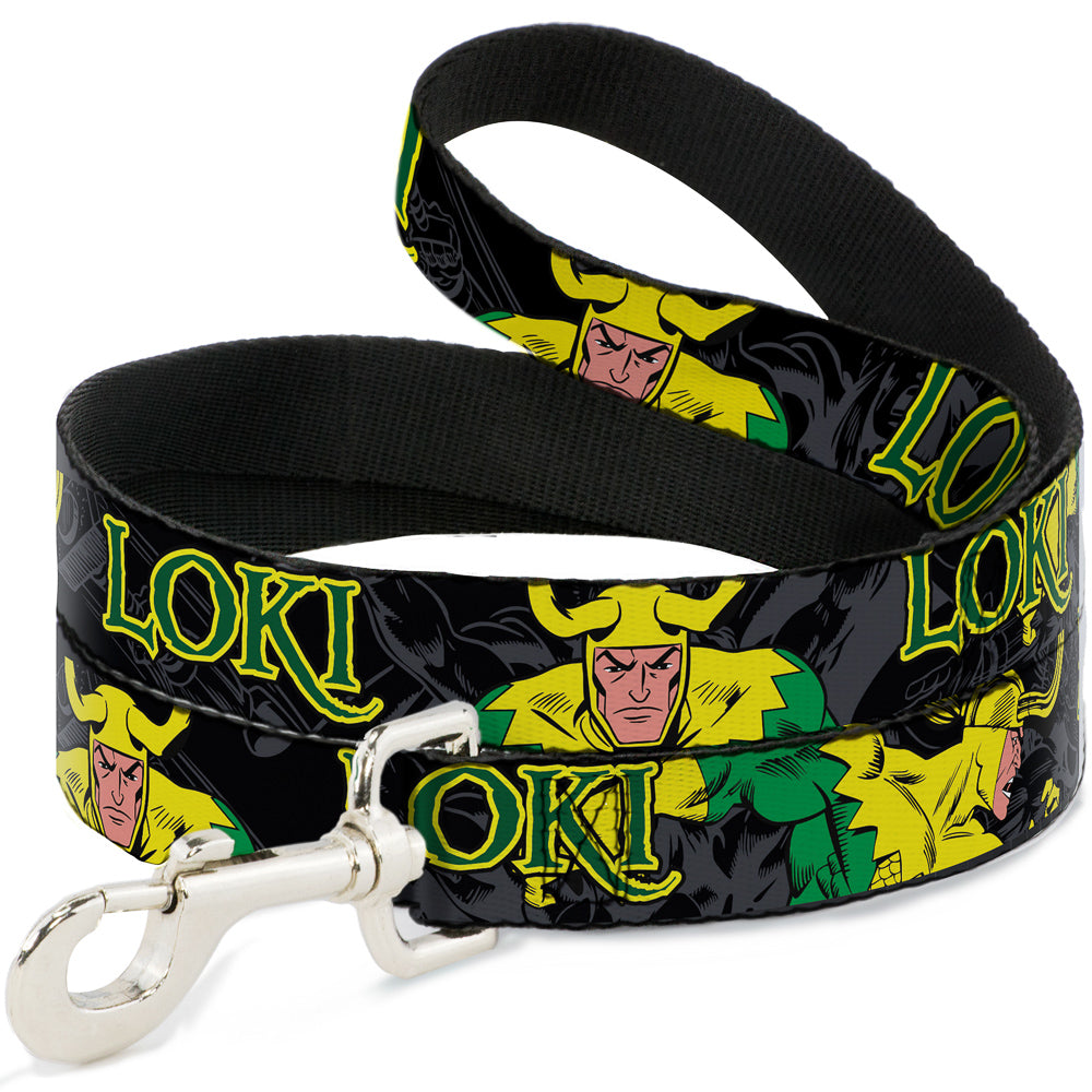 Dog Leash - LOKI in Action Black/Gray/Yellow/Green 