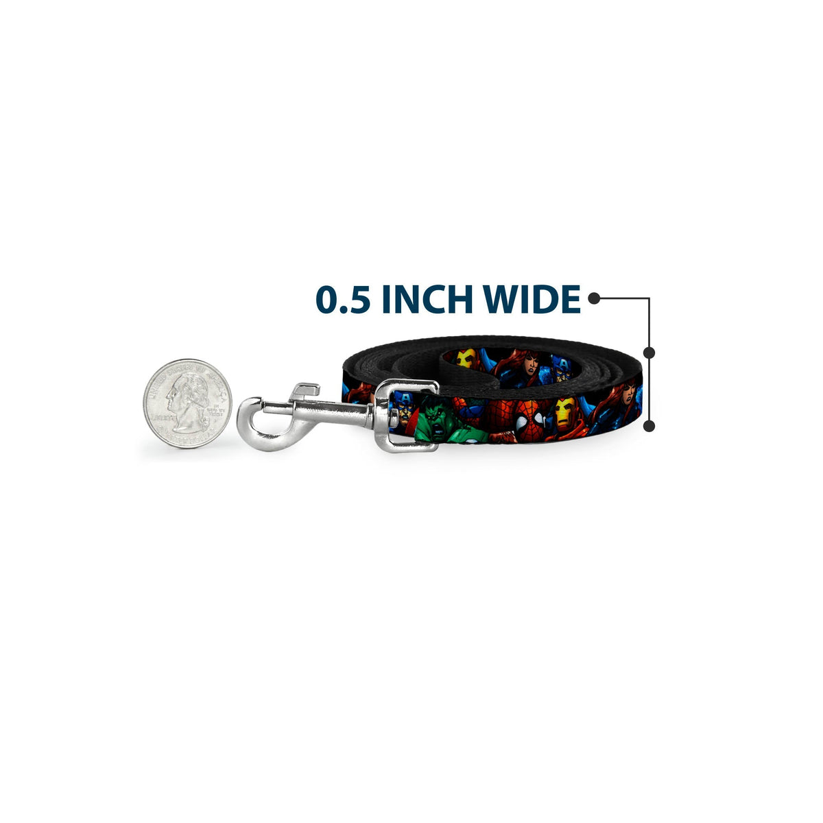 Dog Leash - Marvel Universe Superheroes Stacked