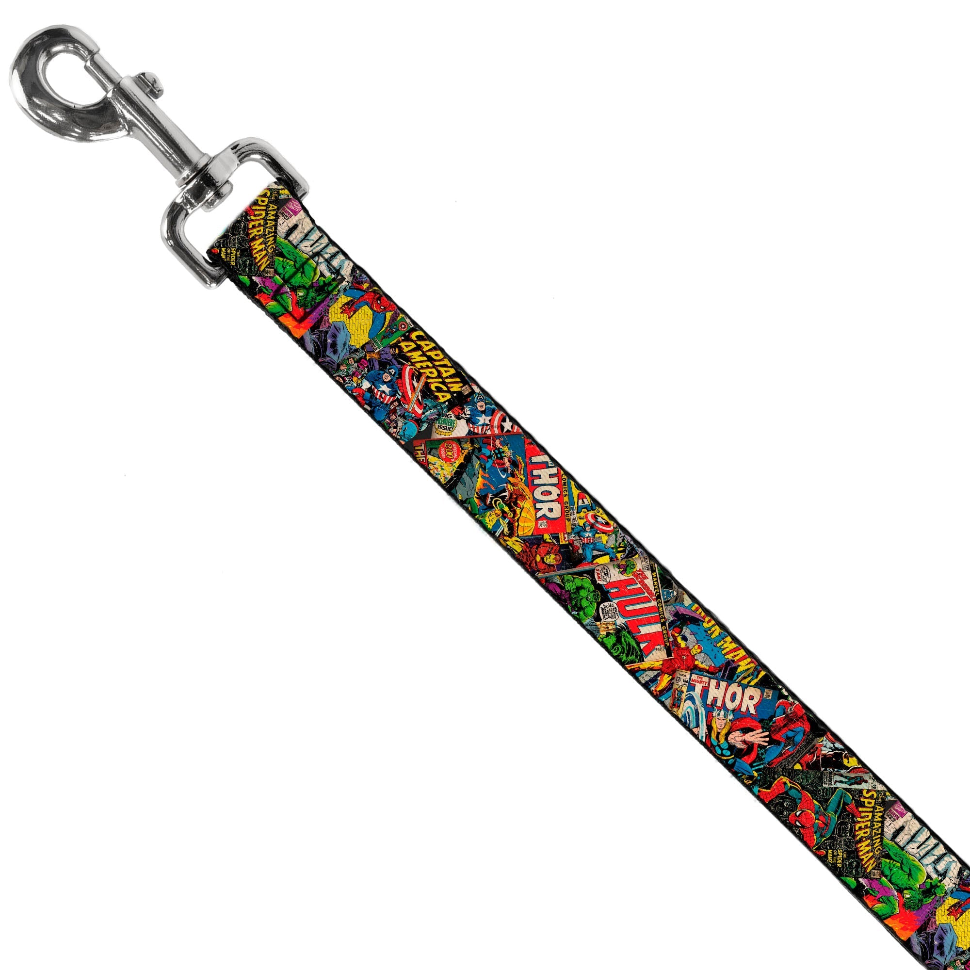 Dog Leash - Retro Marvel Comic Books Stacked CLOSE-UP 