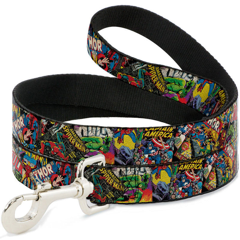 Dog Leash - Retro Marvel Comic Books Stacked CLOSE-UP 