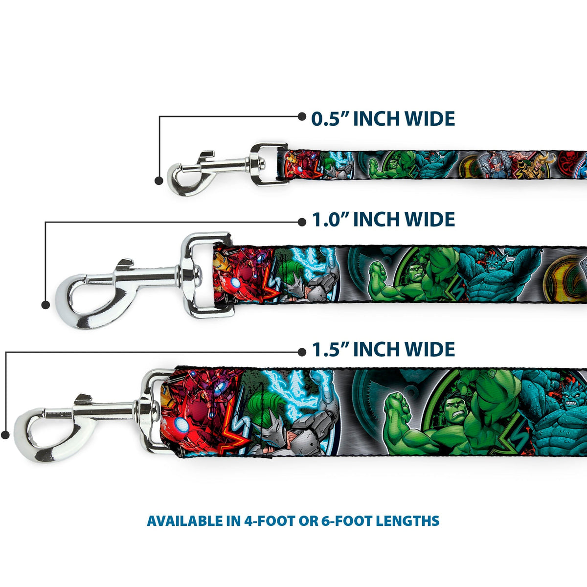 Dog Leash - Marvel Avengers Superhero/Villain Poses 
