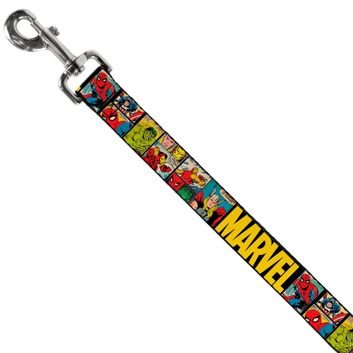 Dog Leash - MARVEL/Retro Comic Panels Black/Yellow 