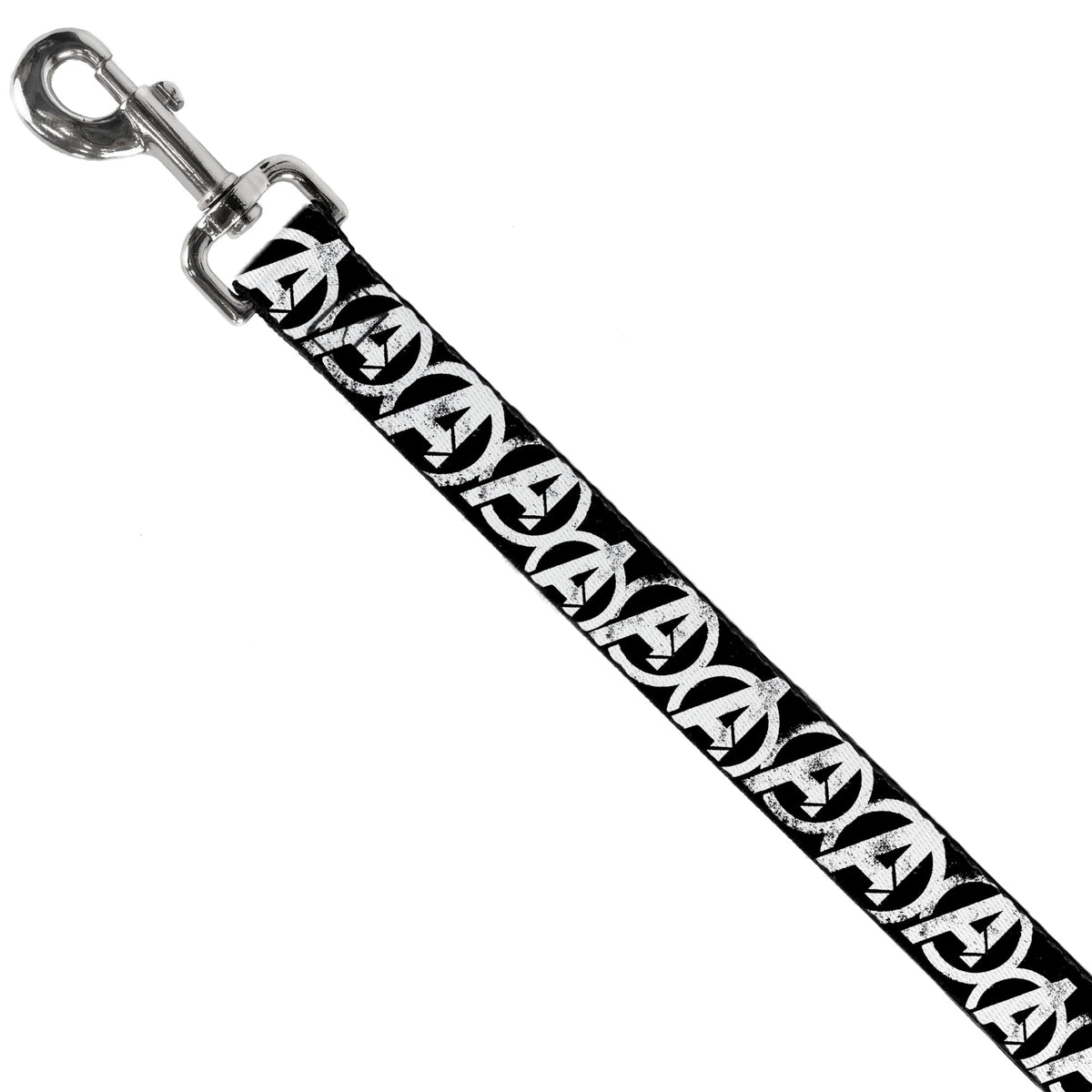 Dog Leash - Avengers "A" Logo Weathered Black/White 