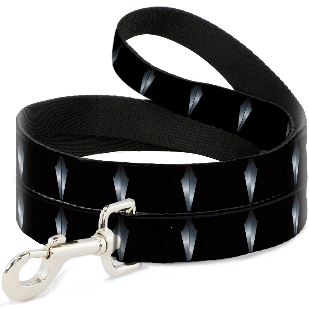 Dog Leash - Black Panther Tooth Necklace Black/Silvers 