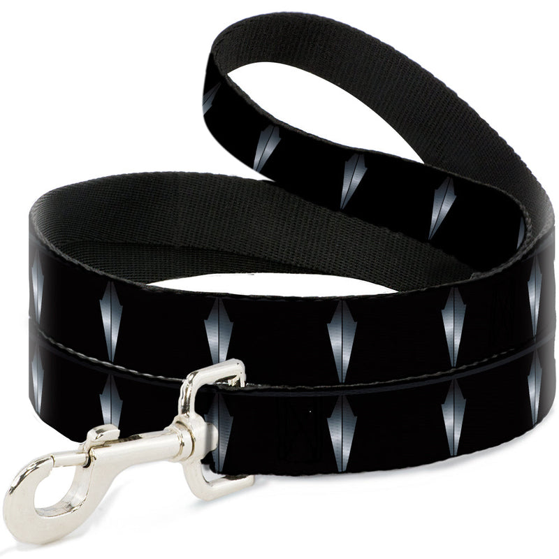 Dog Leash - Black Panther Tooth Necklace Black/Silvers 