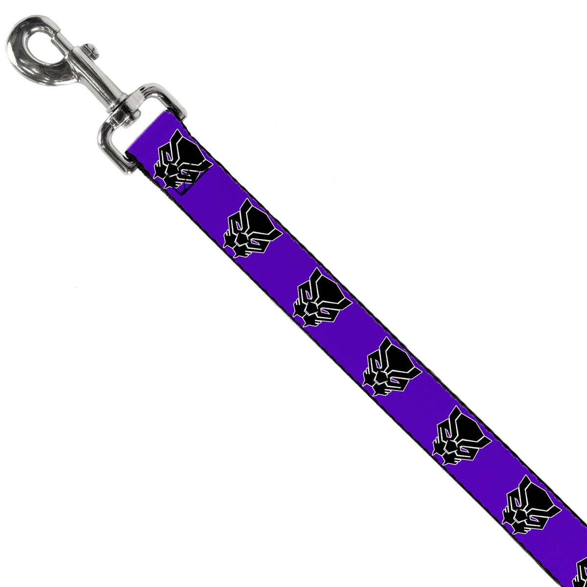 Dog Leash - Black Panther Avengers Icon Purple/White/Black 