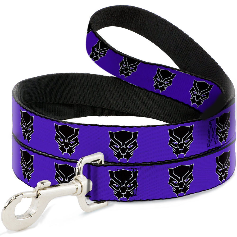 Dog Leash - Black Panther Avengers Icon Purple/White/Black 