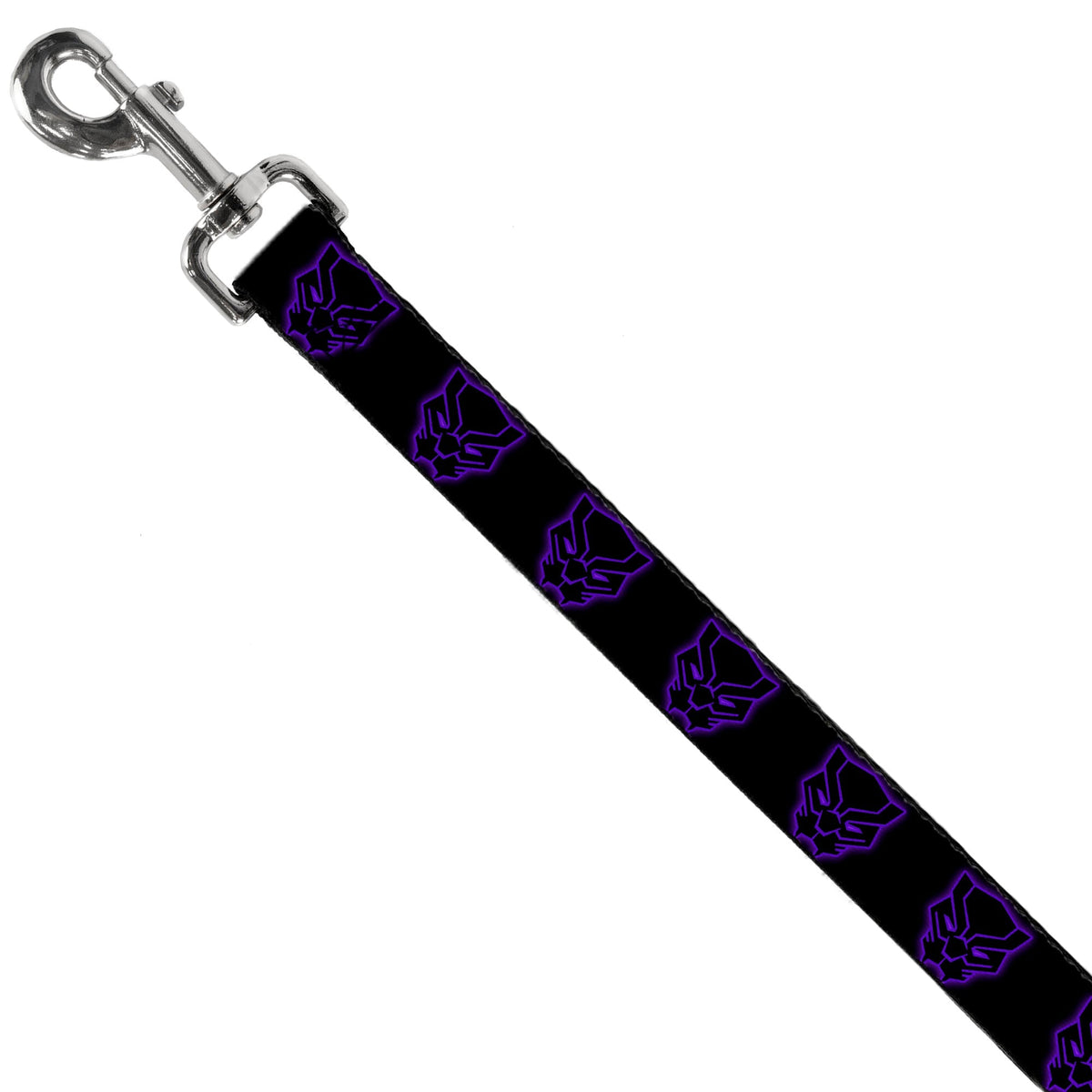 Dog Leash - Black Panther Avengers Icon Outline Black/Purple 