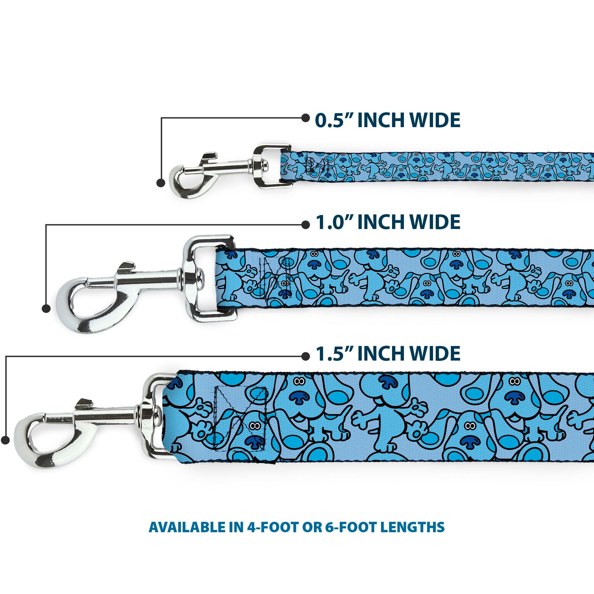 Dog Leash - Blues Clues Blue Poses Scattered Blues 