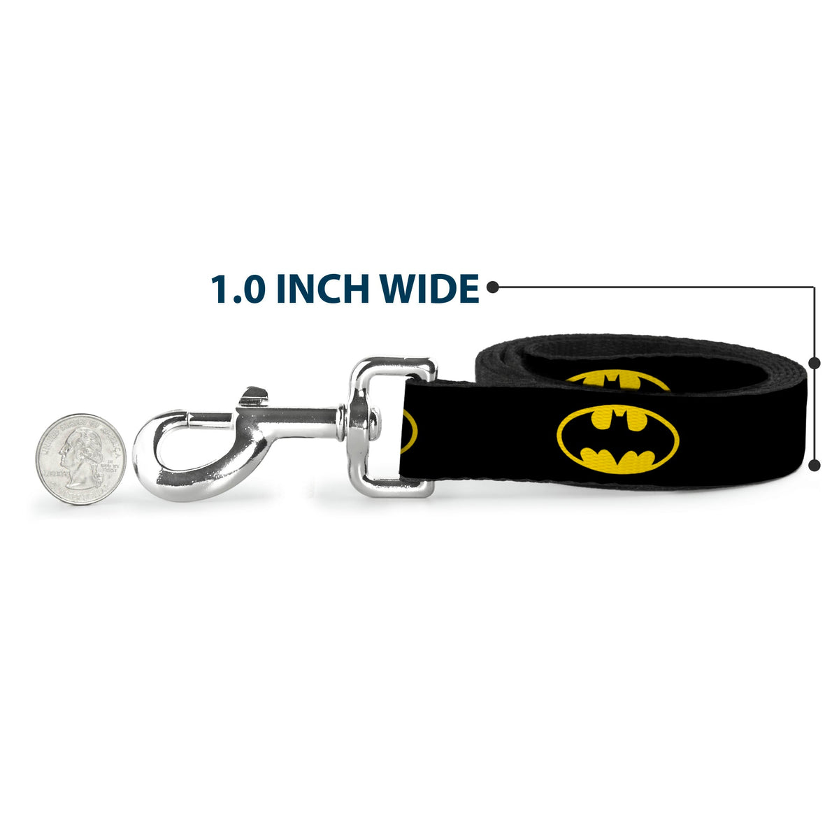 Dog Leash - Batman Shield Black/Yellow 