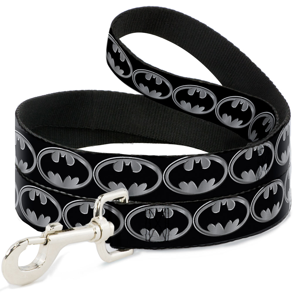Dog Leash - Batman Shield Black/Silver 