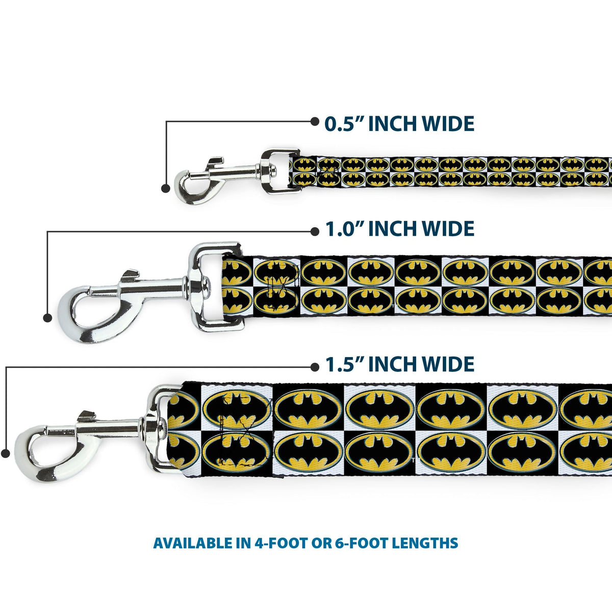 Dog Leash - Batman Shield Checkers 