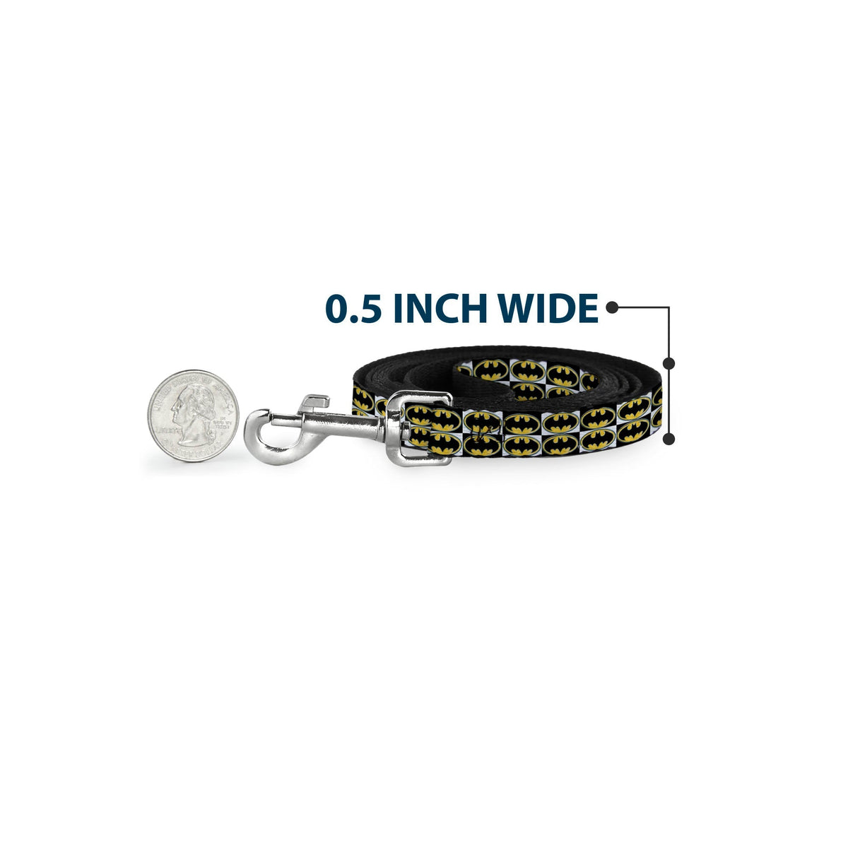 Dog Leash - Batman Shield Checkers 