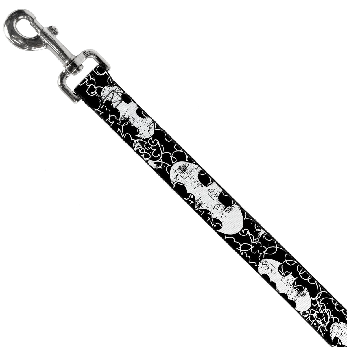 Dog Leash - Batman Outlines Black/White 