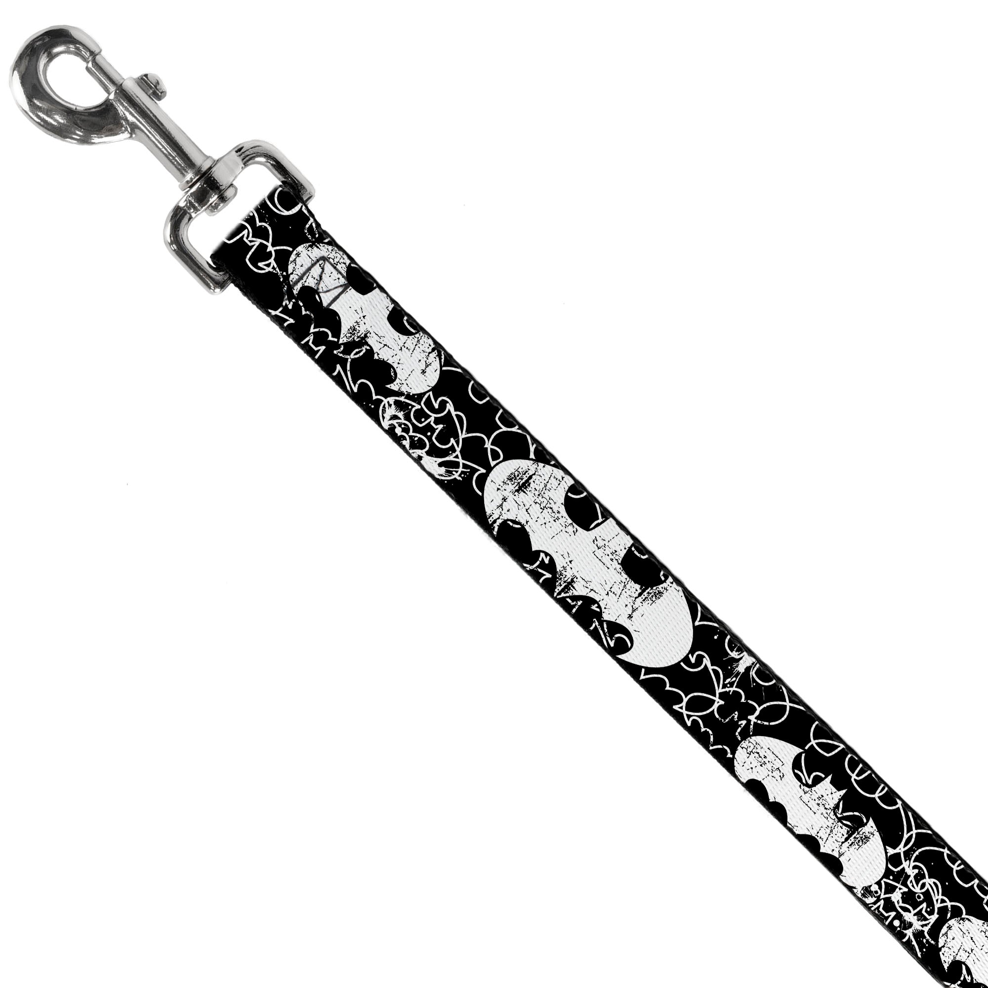 Dog Leash - Batman Outlines Black/White 