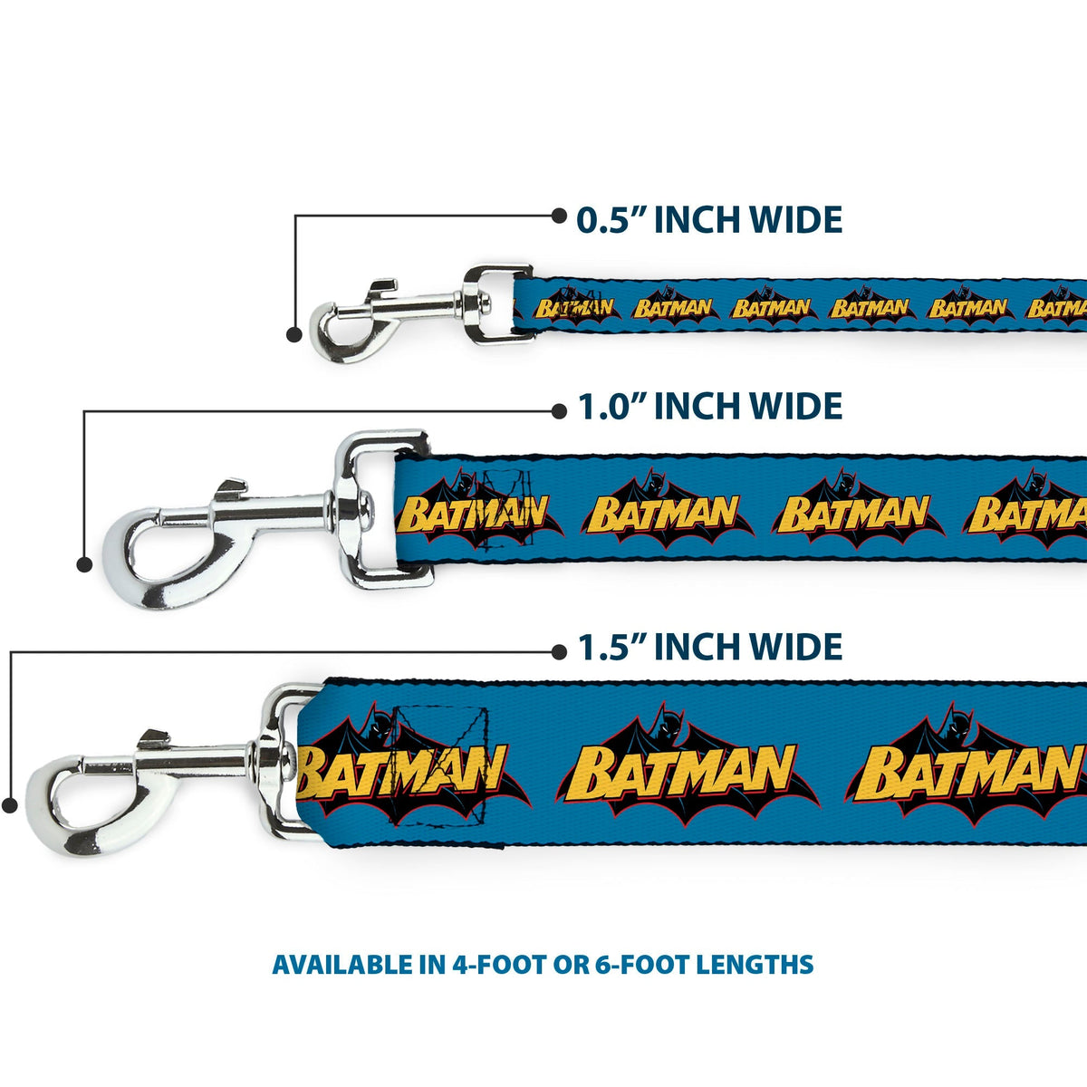 Dog Leash - Vintage Batman Logo Blue 