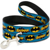 Buckle-Down DC Vintage Batman Logo & Bat Signal Blue Dog Leash