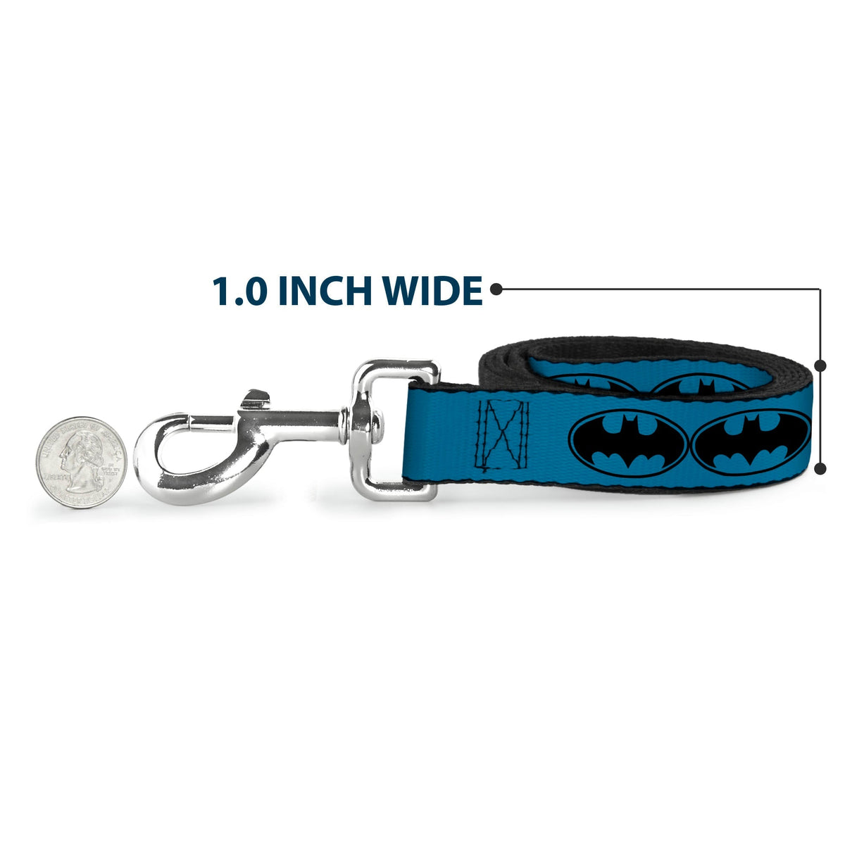 Dog Leash - Bat Signal-3 Blue/Black/Blue 