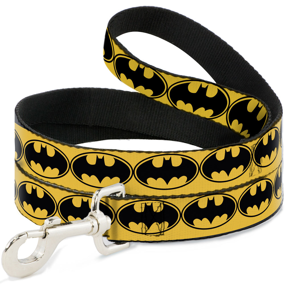 Dog Leash - Bat Signal-3 Yellow/Black/Yellow 